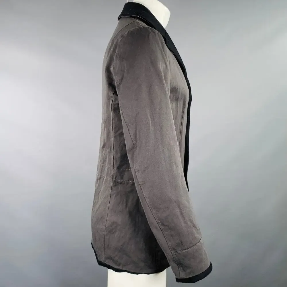 SAGE DE CRET Size M Black Grey Reversible Nylon Blend Jacket